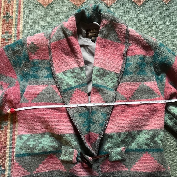 Vintage Eddie Bauer Western Southwest Native American Wool Coat - Picture 12 of 16